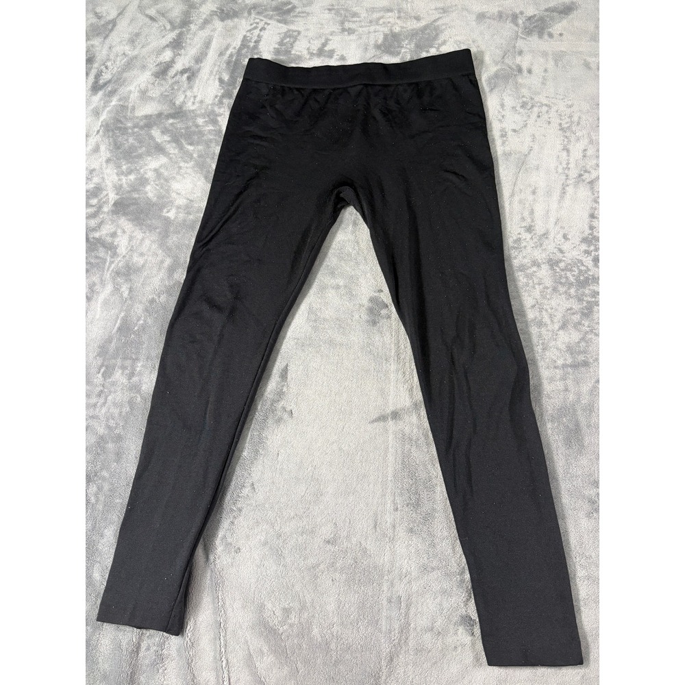 Time and Tru Womens High Waisted Leggings XL Black Recycled Polyester Solid